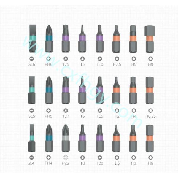 Cxfhgy Duka RS1 24 in1 Tool Kit Mechanical Tools Box Spanner Socket Screwdriver Ratchet Wrench Set Kit DIY Household Rep
