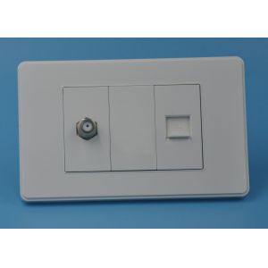 Wholesale Flame Resistant Wall Mounted Tv Sockets , Standard Tv Aerial Wall Socket from china suppliers