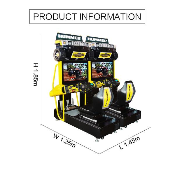 Yonee Car Racing Arcade Machine 1060 * 700 * 1840mm Size For 1 - 2 Players