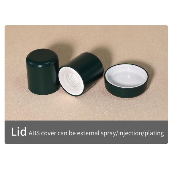 500ml PET Plastic Bottle Green Pump Lotion Bottle Frosted With Bamboo Lid