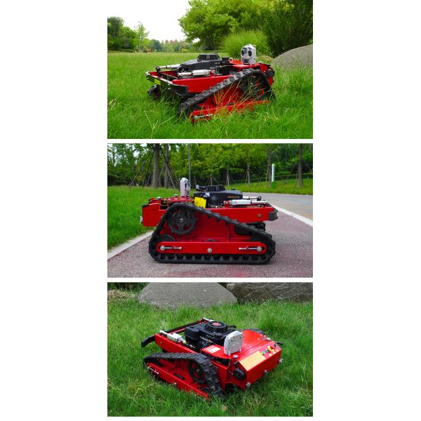 Industrial Gasoline Cordless Remote-Control Track-Type Lawn Mower Intelligent Robot Flail Mower with Core Engine for Garden Care