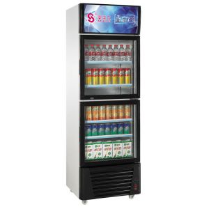Wholesale Drinks Showcase Cooler Chiller Upright Refrigerator for Supermarket Glass Door Display from china suppliers