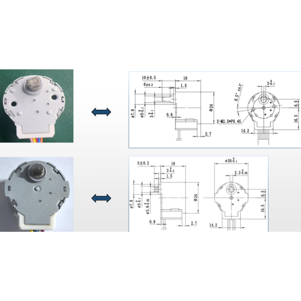 High Precision 24BYJ48 12V DC Reduction Stepper Motor 5 Wire