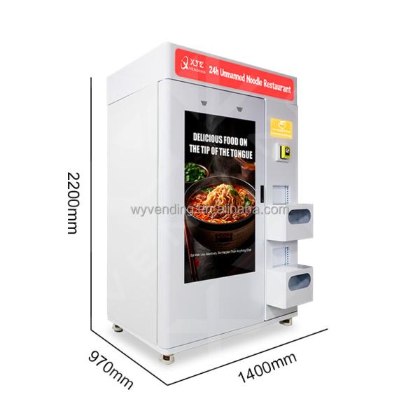 Popular Sell 55 Inch Touch Screen Self Automatic Instant Noodle Hot Water Ramen Vending Machine Hot Food
