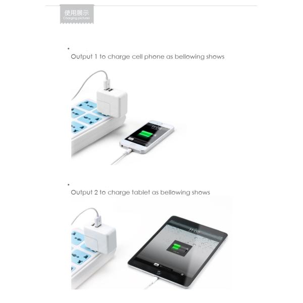 SDL Power Adapter USB Charger Wall Plug for Mobile Tablet M61-2