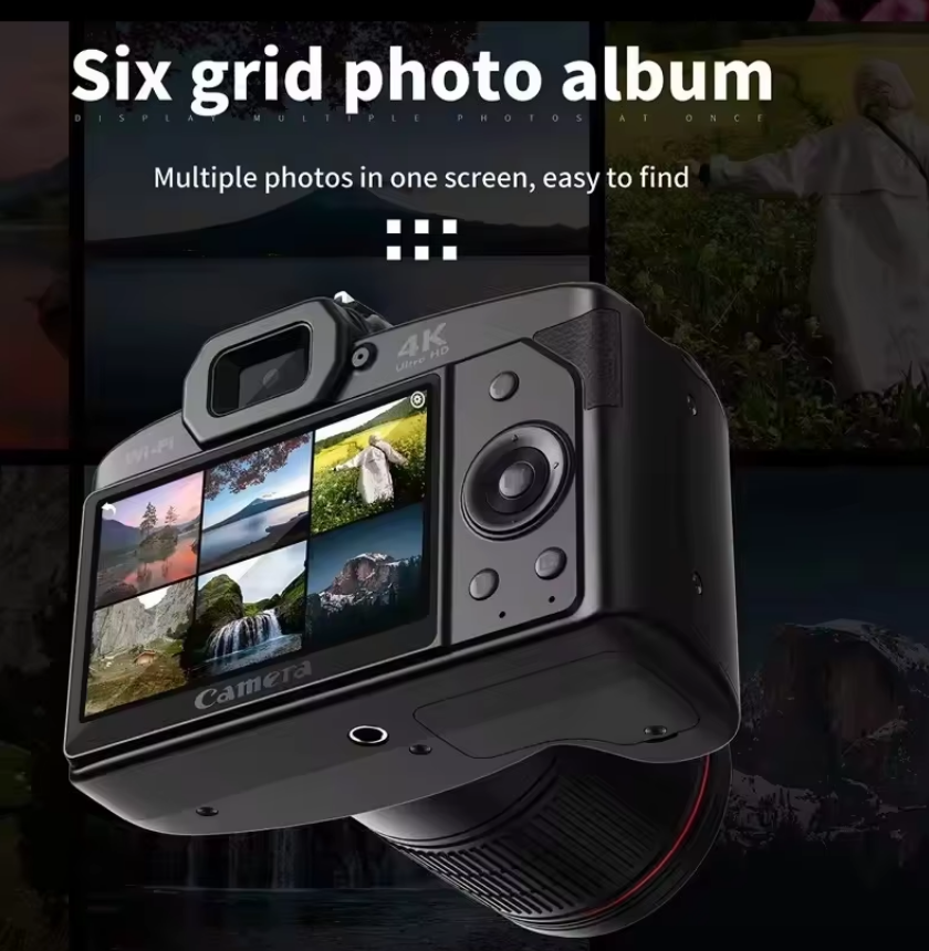 4k Digital Camera Dual Video Vlog Wifi CCD Camera 64MP 16x Zoom 3.0'' Touch Screen