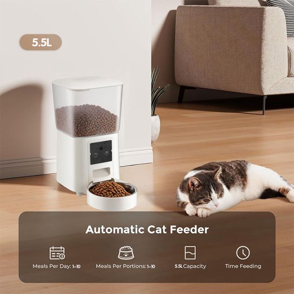 Automatic Cat and Dog Feeder with Programmable Meals and Voice Recording