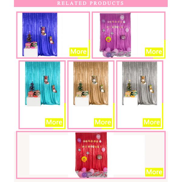 Luxury Elegant Different Color Embroidery Sequin Fabric Backdrop for Wedding Party Birthday Party Events