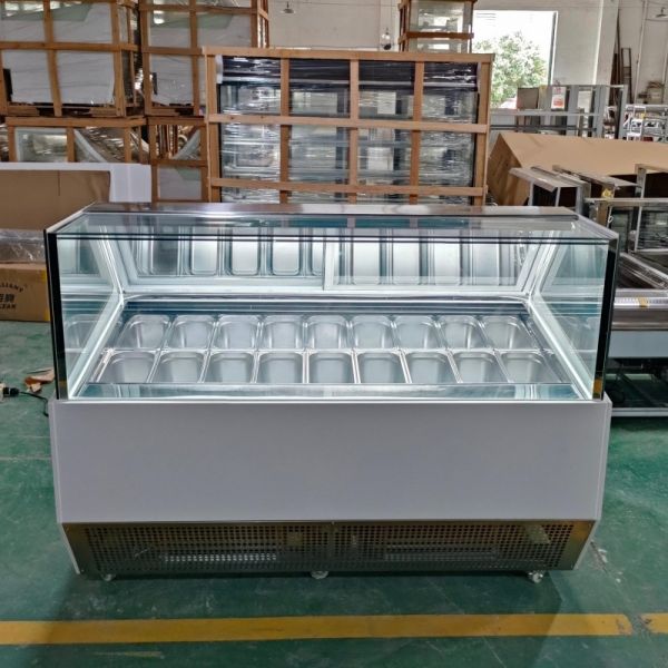 Cheap Ice Cream Freezer Showcase with Fan Cooling