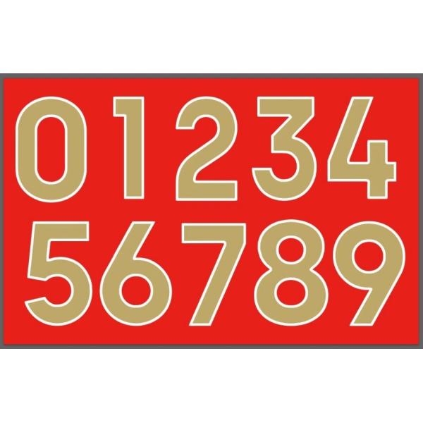 Screen Printed Numbers And Letters 25cm Heat Press Numbers For Jerseys