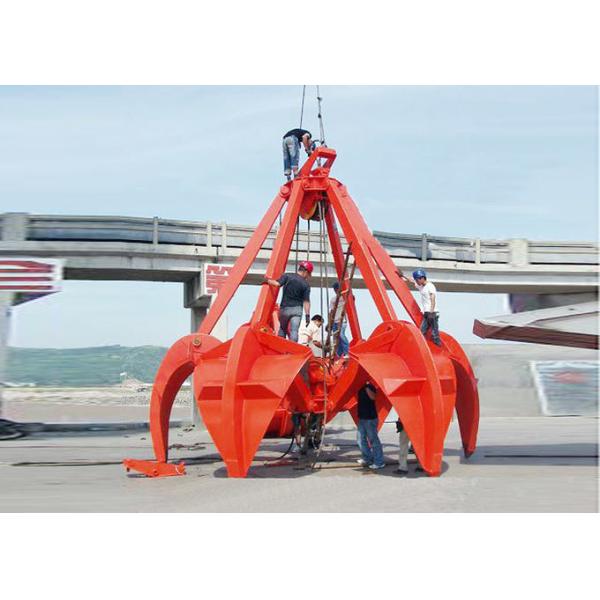 Mechanical Clamshell Grab Bucket Steels Four Wirerope For Crane Excavator