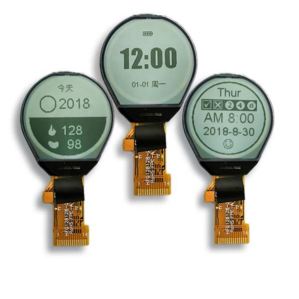 1.3inch GY128128-23 Round LCD Module 4-Spi FSTN Custom Monochrome Dot Matrix Clock COG LCD Screen 128x128 Circle Display