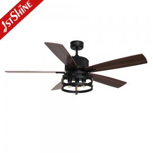 China Black 52 Inches Industrial Ceiling Fan AC Motor Indoor Decorative on sale