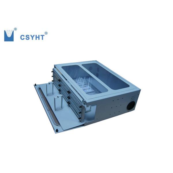 19inch rack mounted ODF 72 fiber optic patch panel with transparent cover