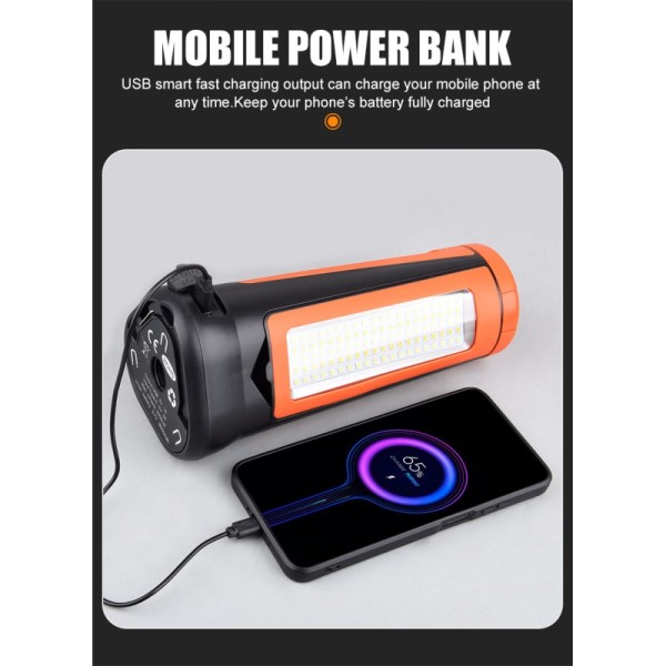 Cross-border New Outdoor Multi-function Light Lamp Adjustable Strong Light Camping Lamp Long-lasting Ground Work Lamp
