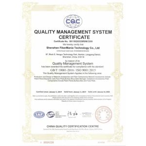 Shenzhen FiberMania Technology Co., Ltd. Certifications