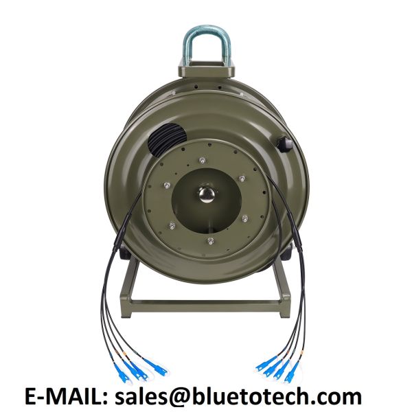 Metal Cable Reel SC to SC 4core Single Mode Outdoor Armored Fiber Optic Patch Cord with 5mm Cable OD for 4G/5G Network