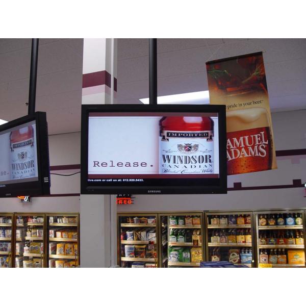 Hd 70 Inch Wall Mount Lcd Display Support Sd Card Vga Or Usb , 600cd / M2 Brightness