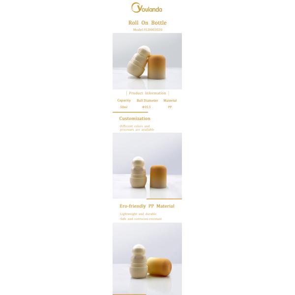 Customized Plastic Middle Leaned Waist-Thinned Gourd 50ml Deodorant Roll-On Bottle