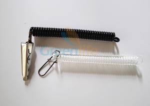China Extendable Coil Strap With Alligator Clip / Simple Pin Customized Spring Coil Lanyard on sale