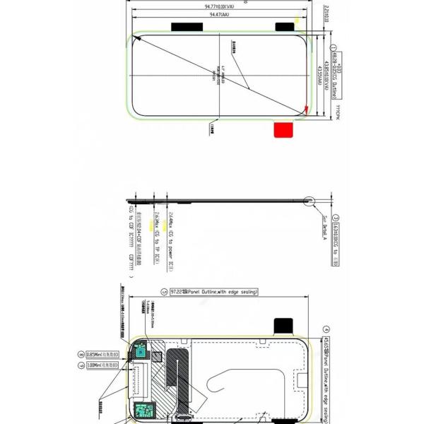 4.0 Inch AMOLED Full Lamination Touch Screen 568x1232 HD High-brightness Wide-temperature Game Console LCD Display