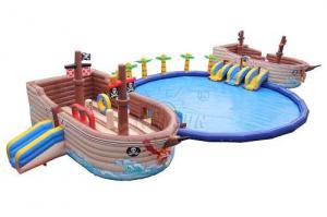 Wholesale Pirate Ship Commercial Inflatable Water Park 0.9mm PVC Tarpaulin Made from china suppliers