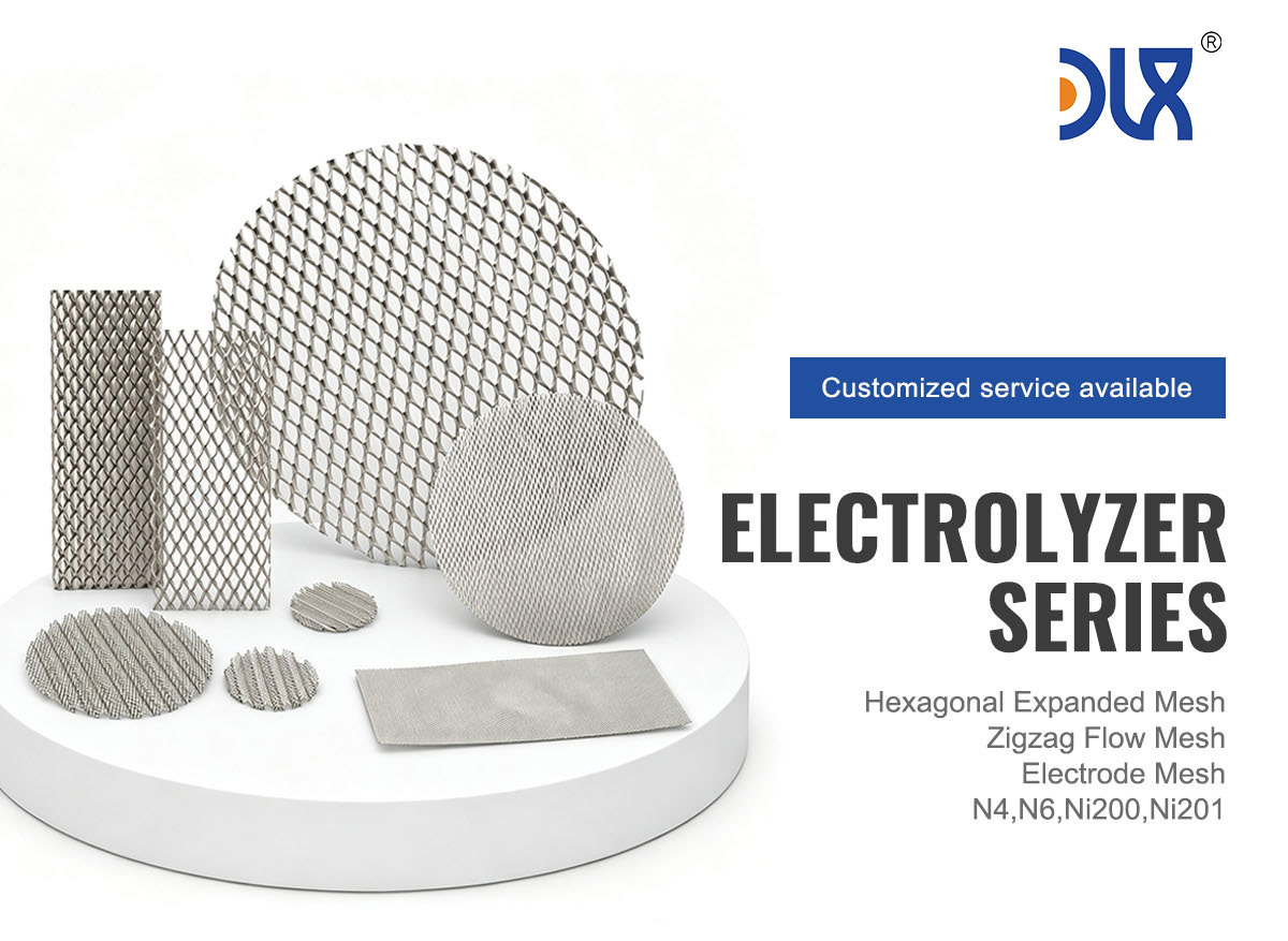 Pure Nickel Expanded Mesh — Fish Scale Pattern for Hydrogen Electrolyzer Gas Diffusion Layers