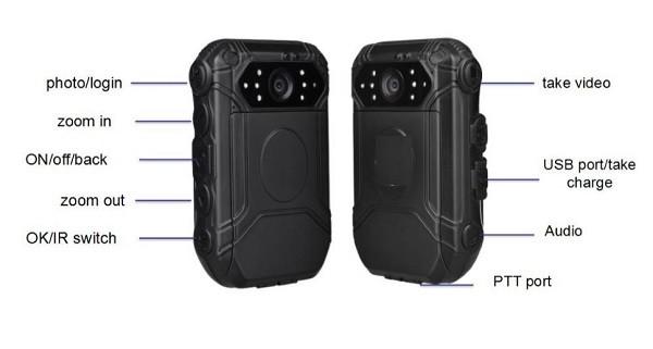 Single / Dual Recording Police Worn Cameras 5.0 MP CMOS Sensor 1080 P