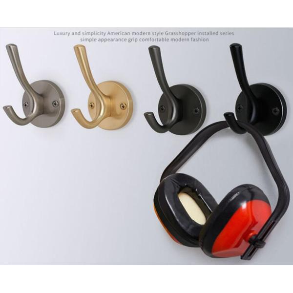 Simle Modern Cap Holder Brushed Brass Bag Holder Zinc Cloth Hook Bathroom Hardware Fittings