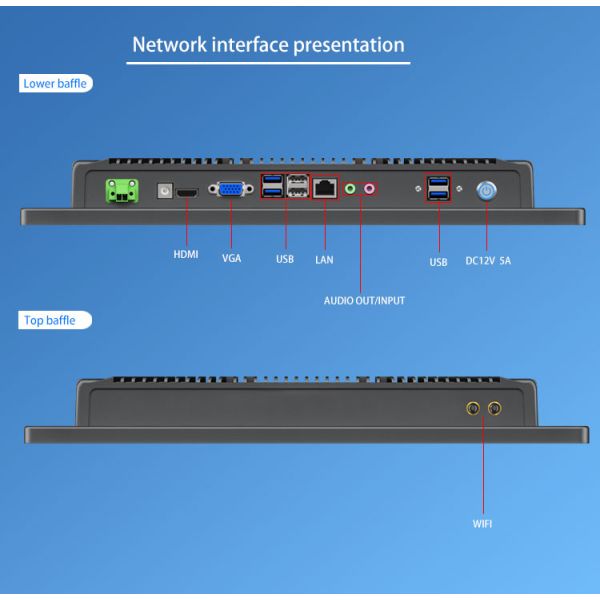15.6 Inch Fanless Industrial Computer Capacitive/Resistive Touchscreen VESA Wall-Mounted China Manufacture Embedded Industrial