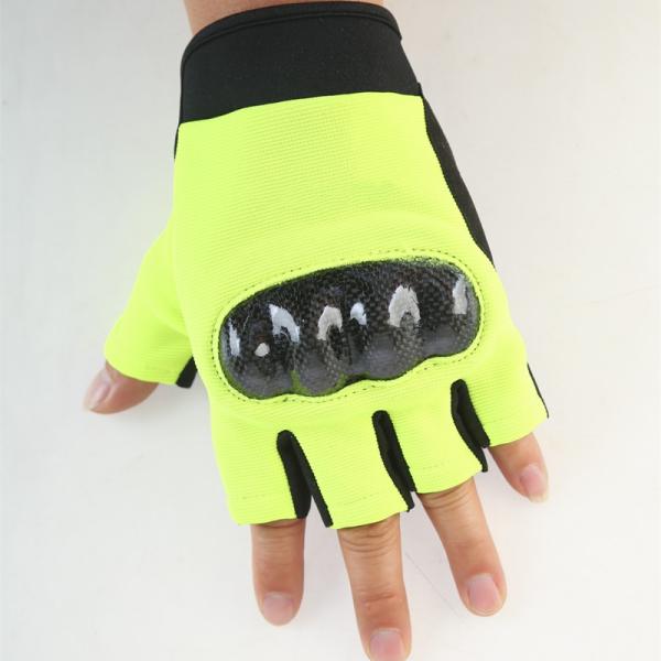 Plain Waterproof Riding Gloves Half Finger Nylon Reflective Traffic Control Gloves