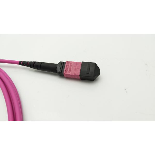 MPO To MPO Female Fiber Optic Patch Cable OM4 50 / 125um LSZH Multimode
