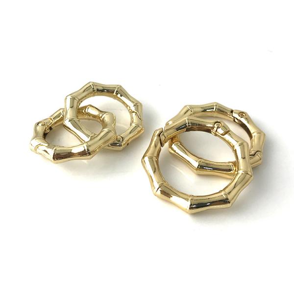 bamboo Round Spring gate ring O Rings Snap Clip Push gate snap hook