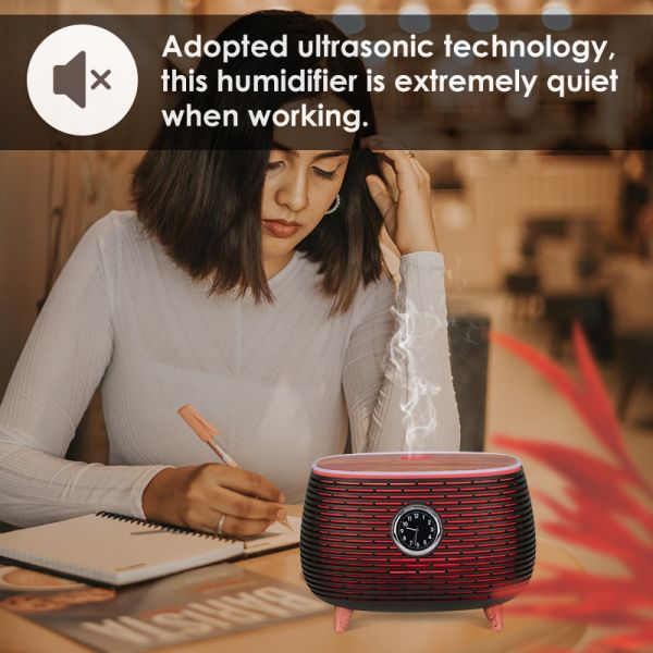 Intelligent Smart Multifunctional Essential Oil Aroma Diffuser with Time Clock Display and Music Play for Home Office Spa Yoga