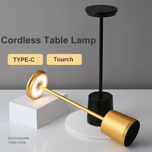 Wholesale Bedside Cordless Rechargeable Metal Touch Table Lamp 188lm from china suppliers