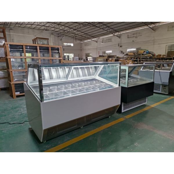 Cheap Ice Cream Freezer Showcase with Fan Cooling