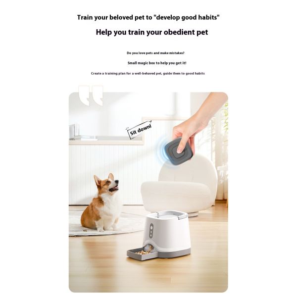 Intelligent Dog Feeder Trainer Eco-Friendly Solid Pattern Charge Automatic Snack Reward Machine Waterproof IPX5 Cats Pet Food