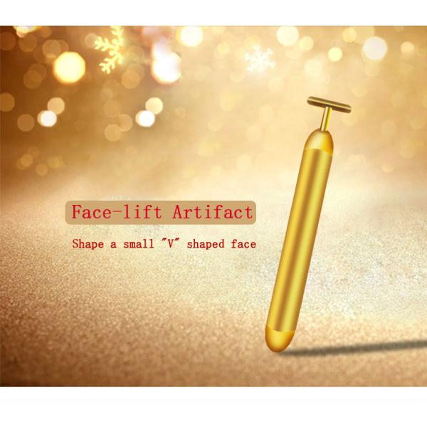 Electric Permanent Makeup Accessories Gold Stick Face Rejuvenating Lifting Firming Stick Massager