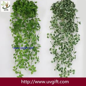 China UVG 90cm long artificial grape vines fake ivy with plastic leaf garland for garden ornament BHP01 on sale