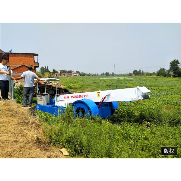 Automated Aquatic Weed Harvester with 1 m Dredging Depth and Hydraulic System for Efficient Water Plant Removal