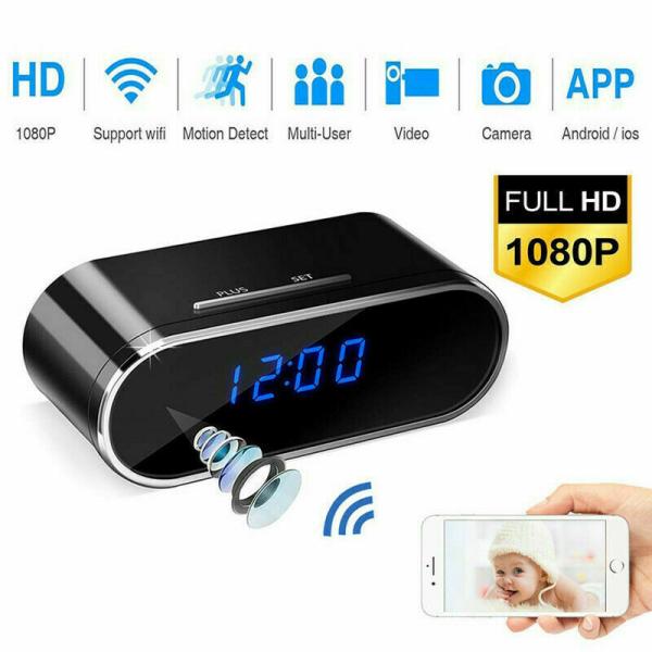 The Best Quality Wireless WIFI Camera Clock 1080P Z10 Mini Camera Time Alarm Watch P2P IP/AP Made In China