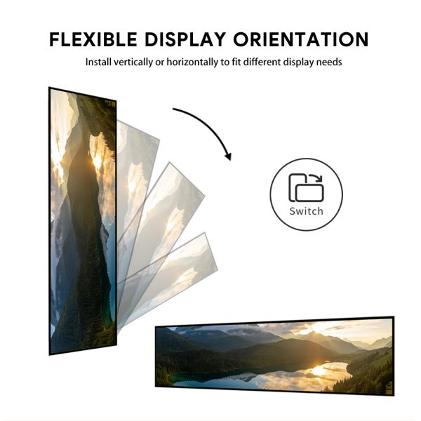 Stretched Bar Multi-Screen Digital Signage | Combined Commercial Display for Retail Shelves & Supermarkets