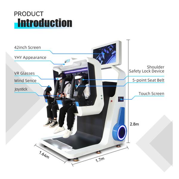 220V Amusement Park Immersive 9D Rotating VR 360 Simulator With 2 Players