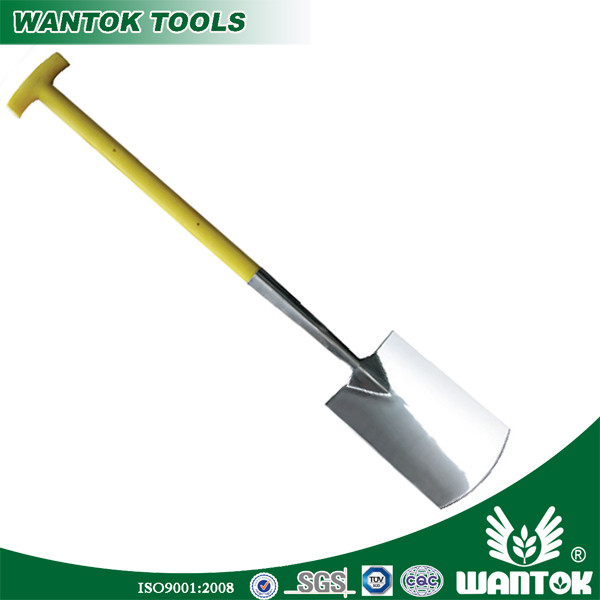 Green Camping Shovel Wantok Tools Stainless Steel Spade With Fiberglass Handle Y Grip