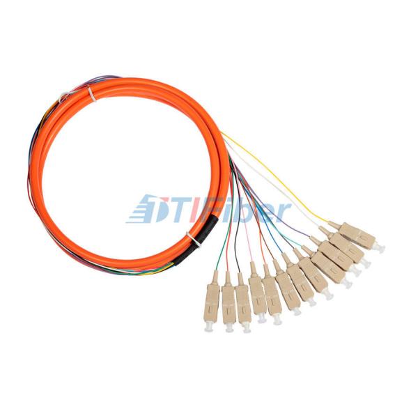 Simplex Duplex 12 cores Fiber Optical Pigtail OM2 50um For FTTH Network
