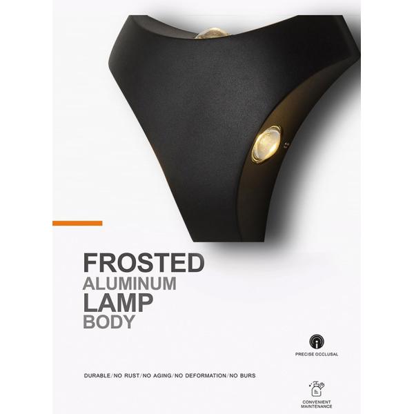 Black Triangle 9W Outdoor Wall Lighting Anti Corrosion Unique Luminous