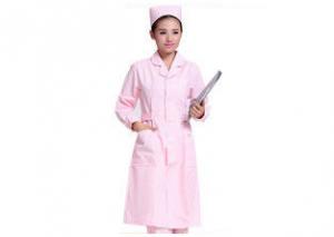 China Pure Color Unique Nursing Uniforms Polyester Side Open Solid Color Collar Style on sale