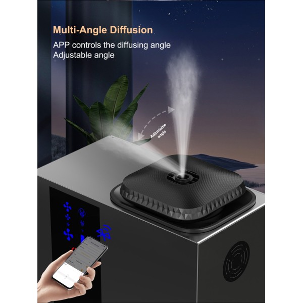 300m² Coverage 200ml Oil Capacity DC12V 8W Metal HVAC Bluetooth Aroma Diffuser Machine