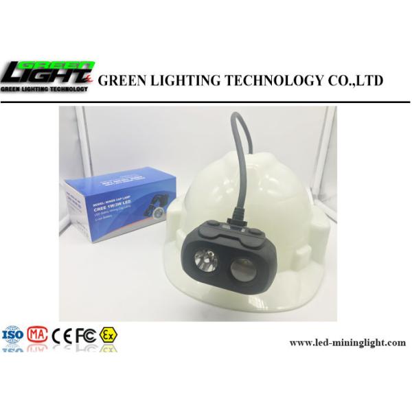 Dual Beam LED Cap Lamp , Coal Mining Lights High Illumination With OLED Screen