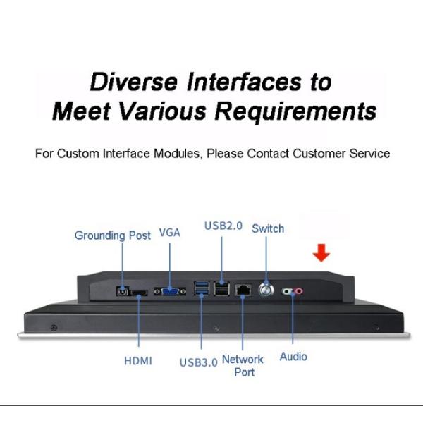 15.6-inch Industrial Touchscreen Display Ip65 Wall Mount Linux Win 10 Rk3568 Rk3588 Open Frame Hmi Panel Pc